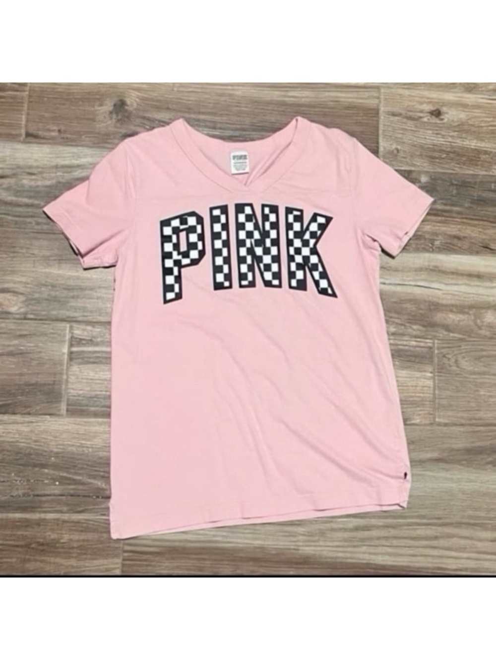 Pink Victoria's Secret Pink Logo Short Sleeve Shirt